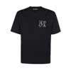 Palm Angels Studded Monogram T-shirt In Black