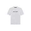 Palm Angels White Short-sleeved T-shirt With Monogram Pa Embroidery