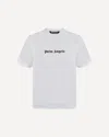 Palm Angels White Short-sleeved T-shirt With Monogram Pa Embroidery