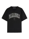 Palm Angels College Logo Print Crewneck T-shirt In Black