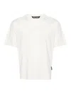 Palm Angels T-shirt With Studded Monogram In Beige