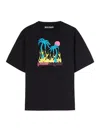 Palm Angels Burning Oasis Slim Fit Graphic T-shirt In Black