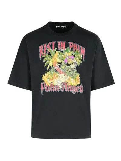 Palm Angels Rest In Palm Loose T-shirt In Black