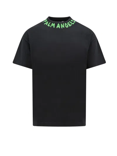 Palm Angels Seasonal Logo T-shirt In Black