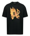 Palm Angels "burning Monogram T In Black