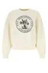Palm Angels Cotton College Hoodie With Print In Butterblack