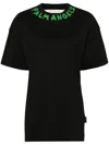 Palm Angels Logo-print Cotton T-shirt In Black  