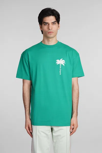 Palm Angels T-shirt In Green Cotton