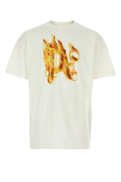 Palm Angels T-shirt-m Nd  Male In White