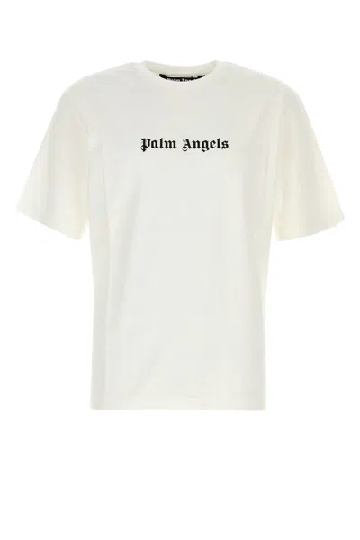 PALM ANGELS PALM ANGELS WHITE COTTON T-SHIRT