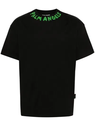 Palm Angels T-shirt Logo In Black  