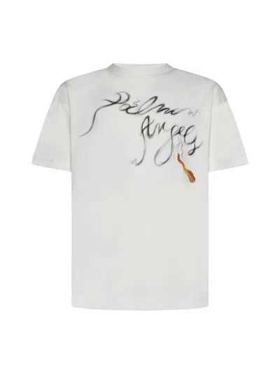 Palm Angels T-shirt In Whiteblack