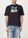 Palm Angels Burning Oasis Slim Fit Graphic T-shirt In Black