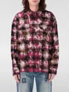 Palm Angels Curved-logo Check Shirt In Multicolor