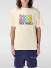 Palm Angels Ivory T-shirt With Front Bear Print In White