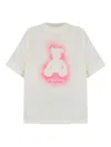 Palm Angels Spray Bear Loose T-shirt In White