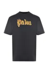 Palm Angels Burning Palm Black Cotton Oversize T-shirt