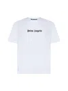 Palm Angels White Short-sleeved T-shirt With Monogram Pa Embroidery In White
