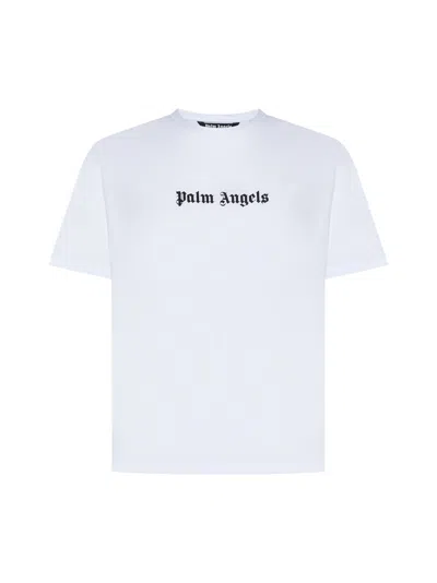 PALM ANGELS WHITE COTTON T-SHIRT