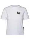 Palm Angels Logo Print Cotton T-shirt In White