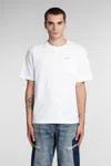 Palm Angels T-shirt In White Cotton In White