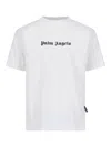 Palm Angels White Short-sleeved T-shirt With Monogram Pa Embroidery In White