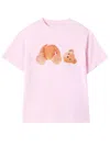 Palm Angels Pa Spray Bear Reg Tee S/s In Pink