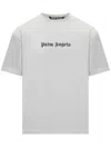 Palm Angels White Short-sleeved T-shirt With Monogram Pa Embroidery
