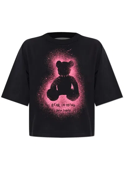 Palm Angels Crew Neck Graphic Print Relaxed Fit T-shirt In Black