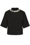 Palm Angels Ogo Crop T-shirt In Black