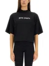 Palm Angels Logo Loose T-shirt Black In Black
