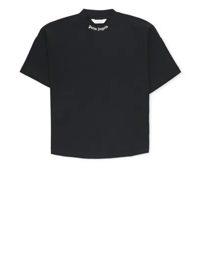 Palm Angels Kids' T-shirt With Logo In Black