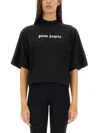 Palm Angels Logo Loose T-shirt Black In Black