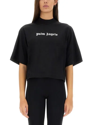 Palm Angels T-shirt With Logo In Black
