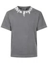 Palm Angels T-shirt With Logo On The Neck In Gray