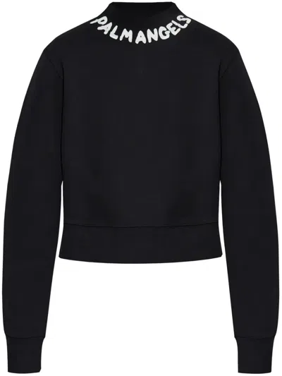 Palm Angels Women T-shirt With Logo Print In Black