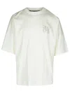 Palm Angels T-shirt With Studded Monogram In White