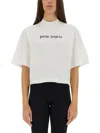 Palm Angels Off-white Classic Logo Baby T-shirt In White