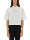 Palm Angels Off-white Classic Logo Baby T-shirt In White