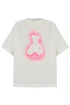 Palm Angels Ivory Cotton T-shirt In White