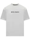 Palm Angels White Short-sleeved T-shirt With Monogram Pa Embroidery In White
