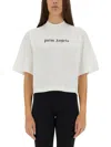 Palm Angels Off-white Classic Logo Baby T-shirt In White