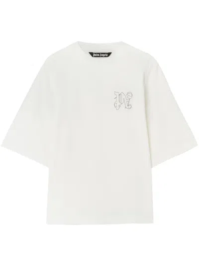 Palm Angels T-shirt With Pa Monogram Embroidery