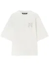 Palm Angels T-shirt With Studded Monogram In White