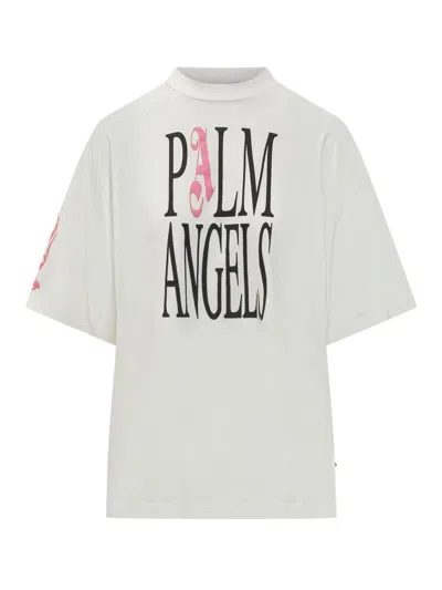 PALM ANGELS T-SHIRT WITH PA PRINT ON THE FRONT