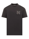 PALM ANGELS T-SHIRT WITH PALM ANGELS MONOGRAM