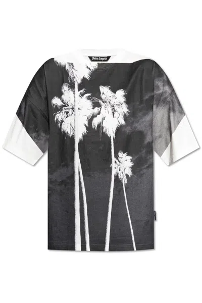 Palm Angels T-shirt With Print In Black