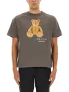 Palm Angels Teddy Bear Graphic Relaxed Fit T-shirt In Gray