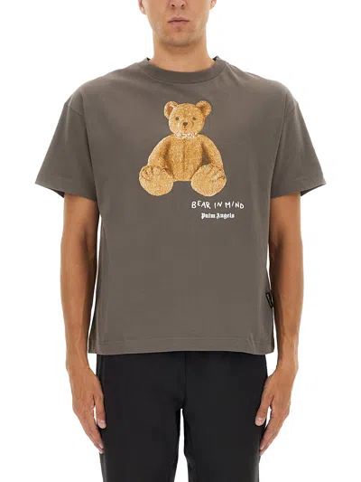 Palm Angels Bear In Mind T-shirt In Brown