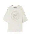 Palm Angels T-shirt With Round Neck And Short Sleeves In White